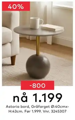 Skeidar Astoria bord, NOK 1199 tilbud