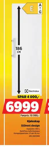 POWER Kjøleskap, NOK 6999 tilbud