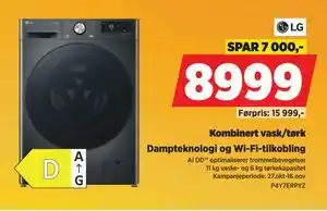 POWER Kombinert vask/tørk, NOK 8999 tilbud