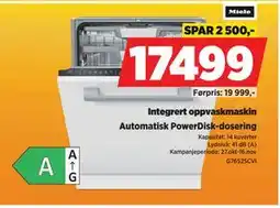 POWER Integrert oppvaskmaskin, NOK 17499 tilbud