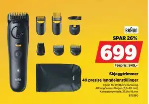 POWER Skjeggtrimmer, NOK 699 tilbud