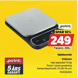 POWER Kjøkkenvekt, NOK 249 tilbud