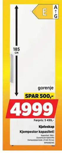 POWER Kjøleskap, NOK 4999 tilbud