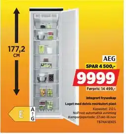 POWER Integrert fryseskap, NOK 9999 tilbud