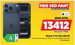 POWER iPhone 17 Pro Max 256 GB, NOK 13412 tilbud