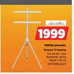 POWER TRIPOD gulvstativ, NOK 1999 tilbud