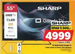 POWER 4K QLED Smart Google TV, NOK 4999 tilbud