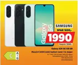 POWER Galaxy A26 5G 128 GB, NOK 1990 tilbud