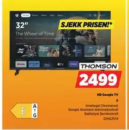 POWER HD Google TV, NOK 2499 tilbud
