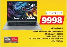 POWER 14 bærbar PC, NOK 9998 tilbud