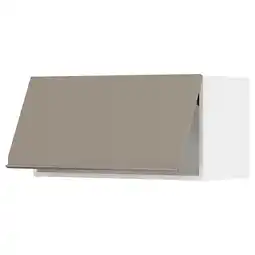 IKEA Metod Overskap horisontalt, hvit/upplöv matt mørk beige, 80x40 cm tilbud