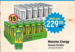 Eurocash Monster Energy, SEK 229 tilbud
