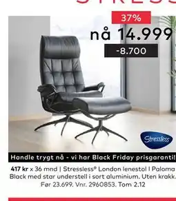 Skeidar Stressless London lenestol, NOK 14999 tilbud