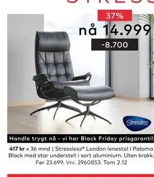Stressless London lenestol, NOK 14999