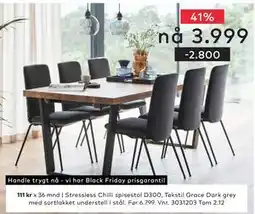 Skeidar Stressless Chilli spisestol D300, NOK 3999 tilbud