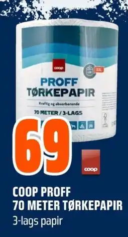 Coop Obs Coop proff 70 meter tørkepapir tilbud
