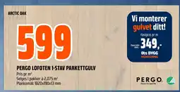 Coop Obs Pergo lofoten 1-stav parkettgulv tilbud