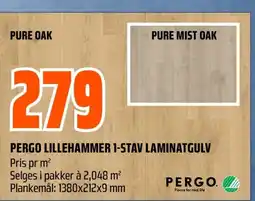 Coop Obs Pergo lillehammer 1-stav laminatgulv tilbud