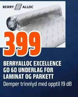 Coop Obs Berryalloc excellence go 60 underlag for laminat og parkett tilbud