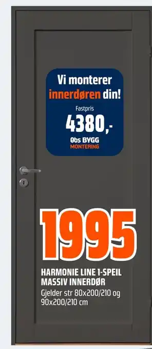 Coop Obs Harmonie line 1-speil massiv innerdør tilbud
