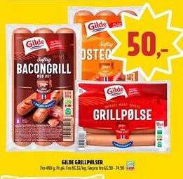 Coop Prix Gilde grillpølser tilbud