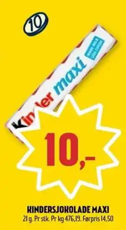 Coop Prix Kindersjokolade maxi tilbud