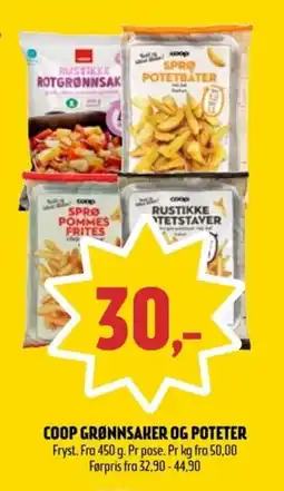 Coop Prix Coop grønnsaker og poteter tilbud