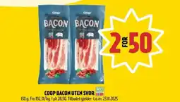 Coop Prix Coop bacon uten svor tilbud
