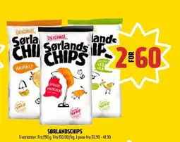 Coop Prix Sørlandschips tilbud