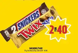 Coop Prix Snickers/twix tilbud