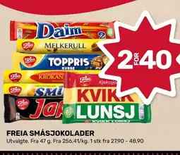 Coop Marked Freia småsjokolader tilbud