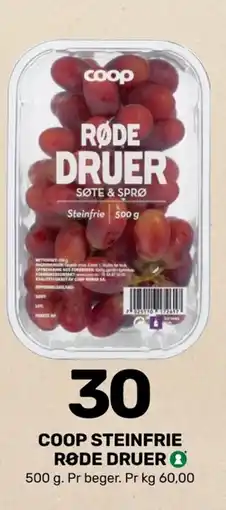 Coop Marked Coop steinfrie rode druer tilbud