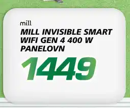 Coop Byggmix Mill mill invisible smart wifi gen 4 400 w panelovn tilbud