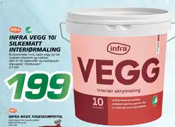 Coop Byggmix Infra vegg 10/ silkematt interiørmaling tilbud