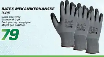 Coop Byggmix Batex mekanikerhanske 3-pk tilbud