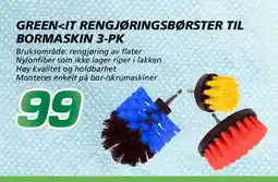 Coop Byggmix Green<it rengjøringsbørster til bormaskin 3-pk tilbud