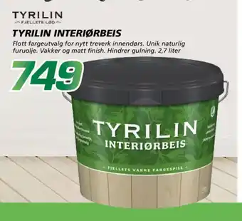 Coop Byggmix Tyrilin interiørbeis tilbud
