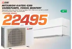 Coop Byggmix Mitsubishi electric varmepumper mitsubishi kaiteki 6300 varmepumpe, ferdig montert tilbud