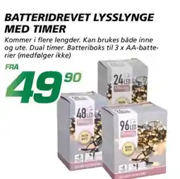 Coop Byggmix Batteridrevet lysslynge med timer tilbud