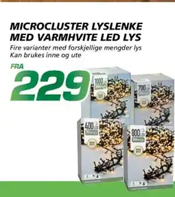 Coop Byggmix Microcluster lyslenke med varmhvite led lys tilbud