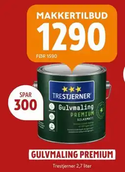 Byggmakker Trestjerner 2,7 liter, NOK 1290 tilbud