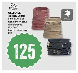 Sport Outlet ULLHALS, NOK 125 tilbud