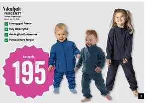 Sport Outlet FLEECESETT, NOK 195 tilbud