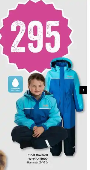 Sport Outlet Tibet Coverall W-PRO 15000, NOK 295 tilbud
