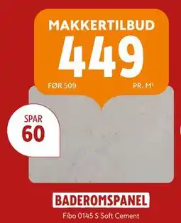Byggmakker BADEROMSPANEL, NOK 449 tilbud