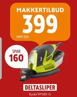 Byggmakker DELTASLIPER, NOK 399 tilbud