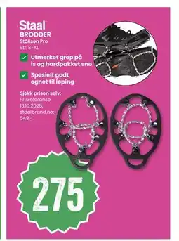 Sport Outlet BRODDER, NOK 275 tilbud
