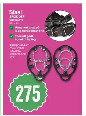 Sport Outlet BRODDER, NOK 275 tilbud
