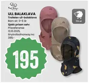 Sport Outlet ULL BALAKLAVA, NOK 195 tilbud