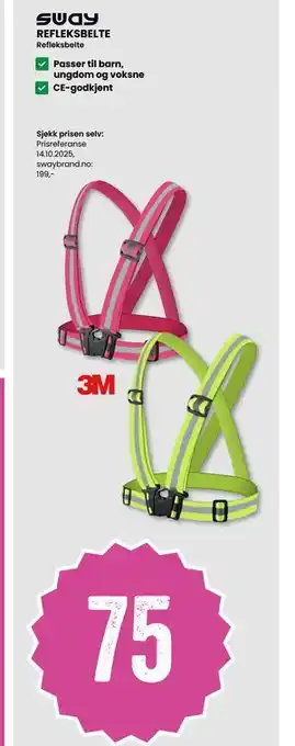 Sport Outlet REFLEKSBELTE, NOK 75 tilbud